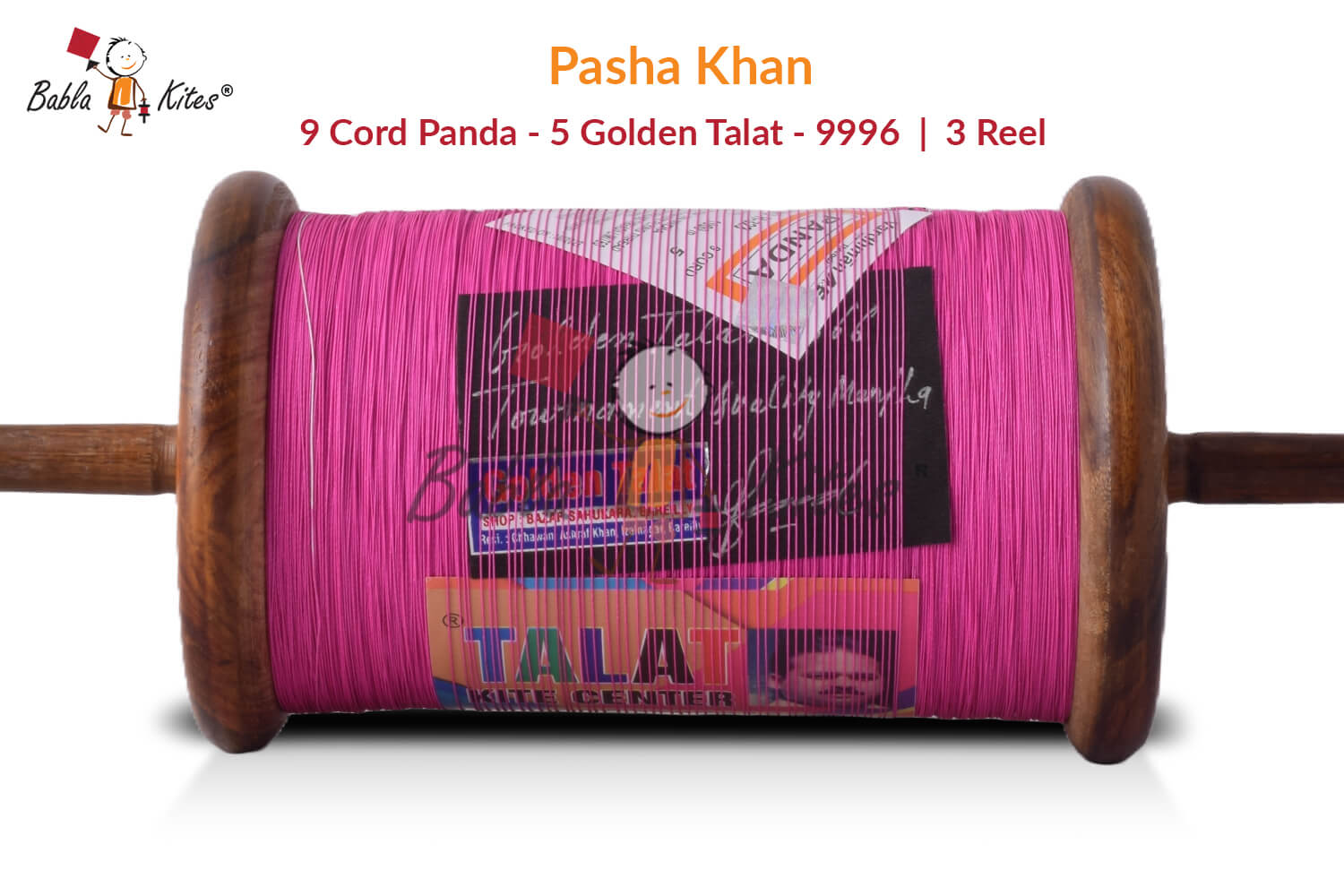Pasha Khan Manjha  Pasha Khan 9 Cord 3 Reel Golden Talat 9666