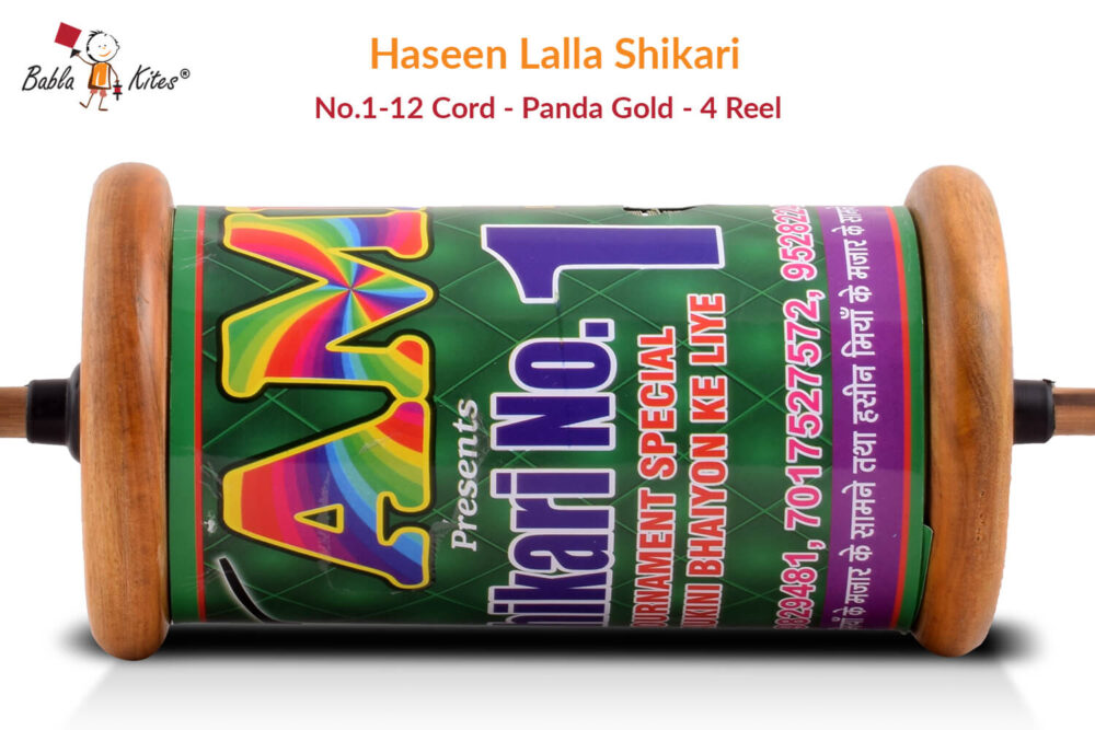 Haseen Lalla Shikari No.1 12 Cord Panda Gold 4 Reel