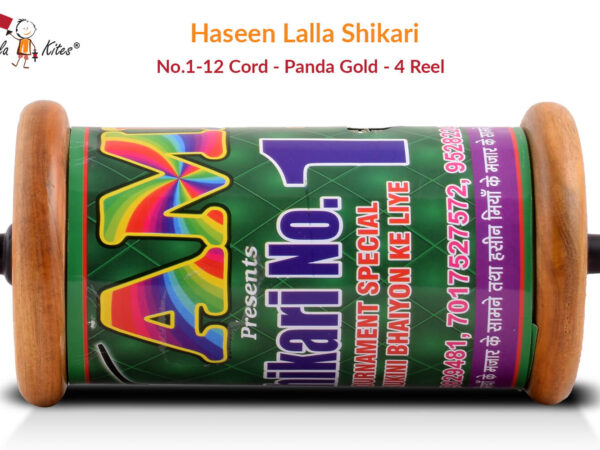 Haseen Lalla Shikari No.1 12 Cord Panda Gold 4 Reel
