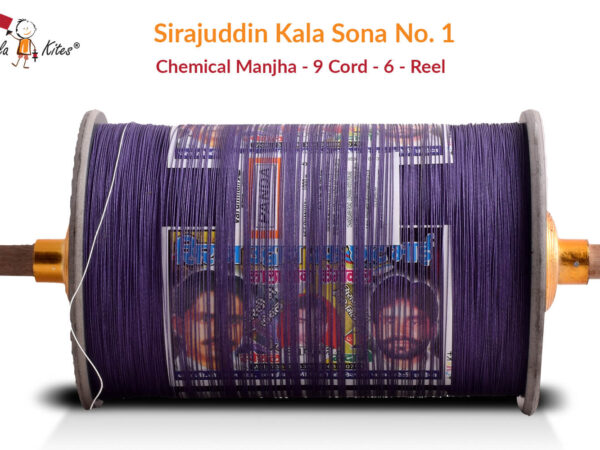 Sirajuddin Kala Sona No.1 Chemical Manjha 9 Cord 6 Reel