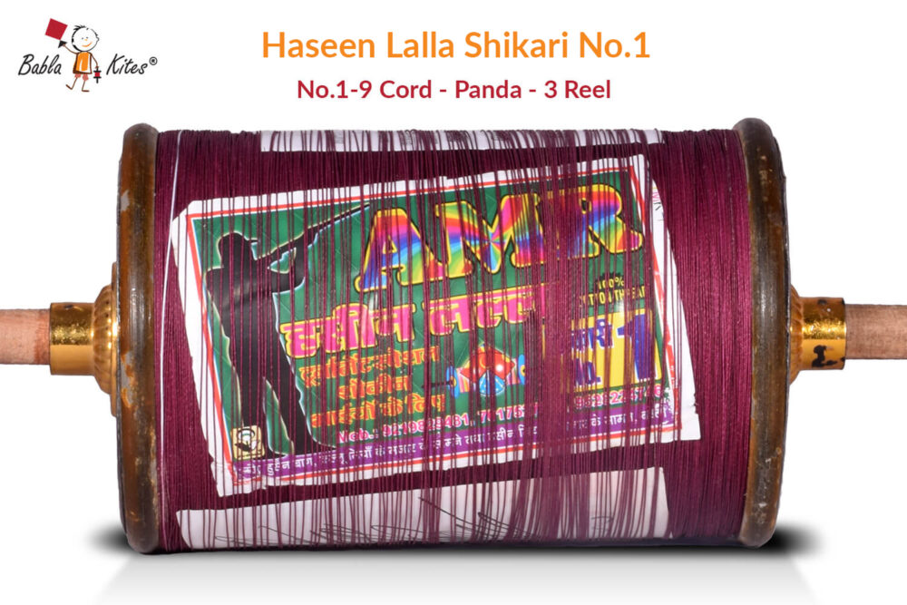 Exclusive Original Haseen Lalla Shikari No. 1 - 9 Cord Panda (3 Reel) Manjha + Free Shipping