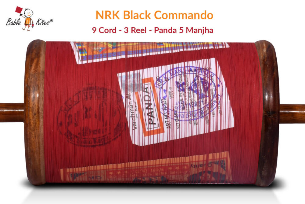 Original NRK Black Commando 9 Cord Panda 5 Manjha (3 Reel) + Free Shipping